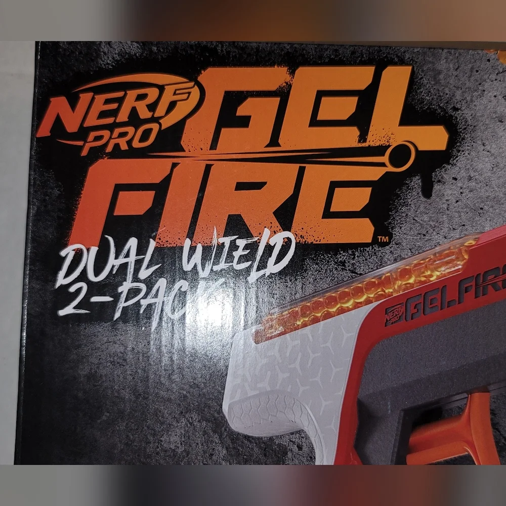 Nerf Pro Gel Fire Dual Wield 2-Pack guns pistols water Bead like red white black